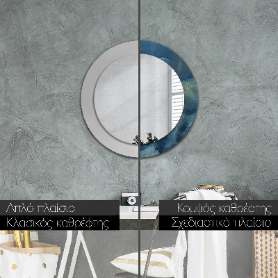 Dekorativ rund spegel Onyx marmor