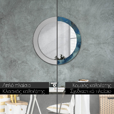 Dekorativ rund spegel Onyx marmor
