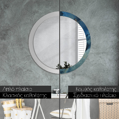 Dekorativ rund spegel Onyx marmor