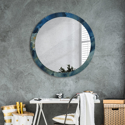 Dekorativ rund spegel Onyx marmor