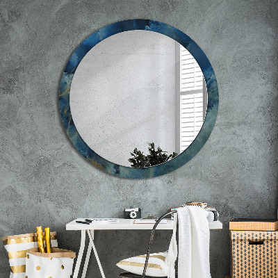 Dekorativ rund spegel Onyx marmor