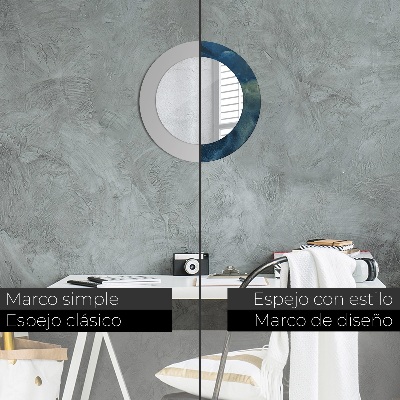 Dekorativ rund spegel Onyx marmor