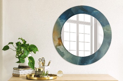 Dekorativ rund spegel Onyx marmor