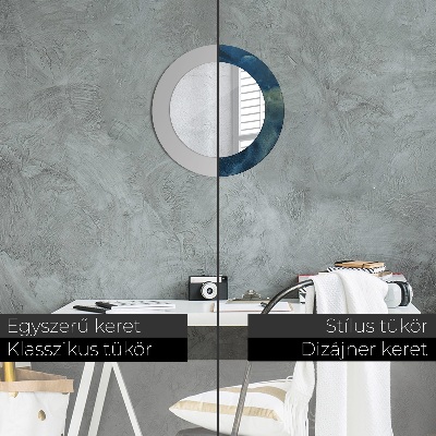 Dekorativ rund spegel Onyx marmor