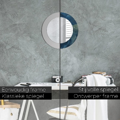 Dekorativ rund spegel Onyx marmor