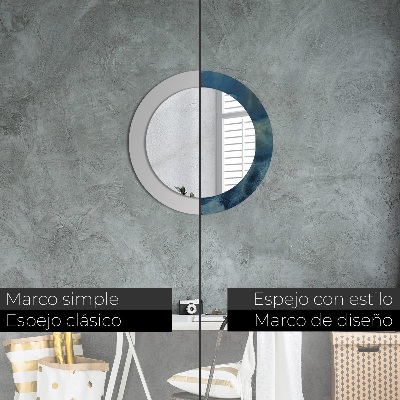 Dekorativ rund spegel Onyx marmor