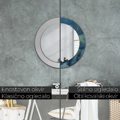Dekorativ rund spegel Onyx marmor
