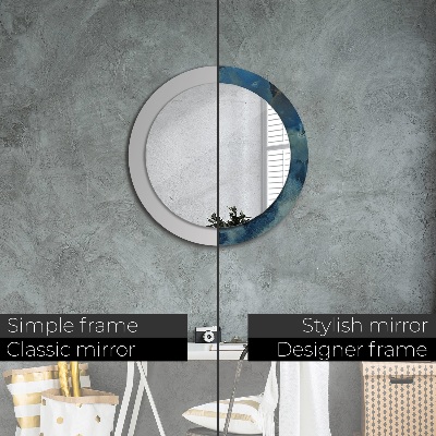 Dekorativ rund spegel Onyx marmor