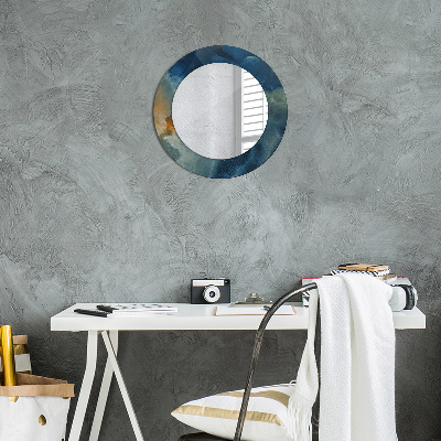 Dekorativ rund spegel Onyx marmor