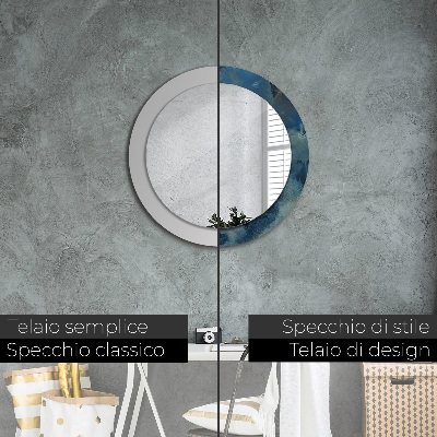 Dekorativ rund spegel Onyx marmor