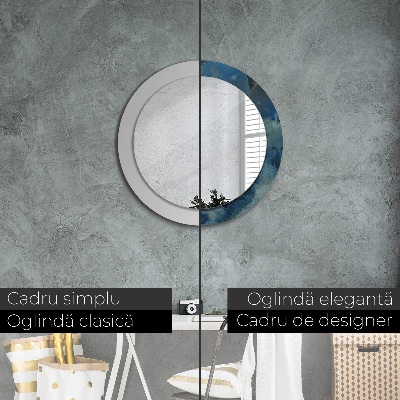 Dekorativ rund spegel Onyx marmor