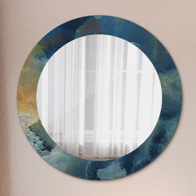 Dekorativ rund spegel Onyx marmor