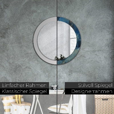 Dekorativ rund spegel Onyx marmor