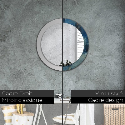 Dekorativ rund spegel Onyx marmor