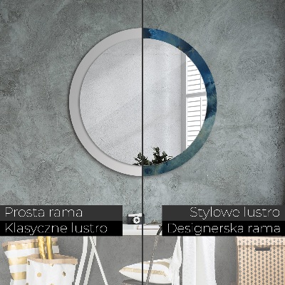 Dekorativ rund spegel Onyx marmor