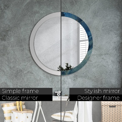 Dekorativ rund spegel Onyx marmor