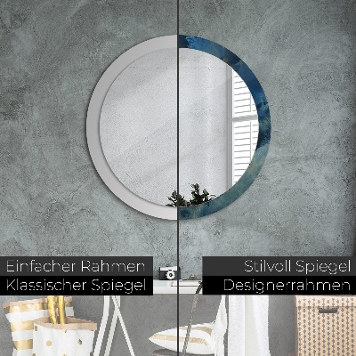Dekorativ rund spegel Onyx marmor