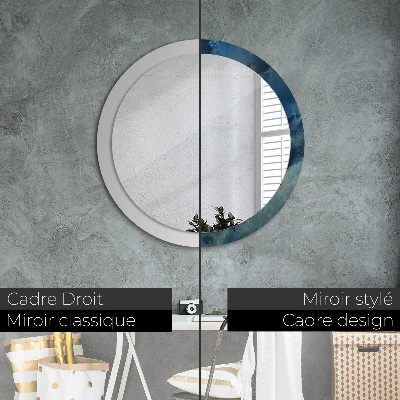 Dekorativ rund spegel Onyx marmor
