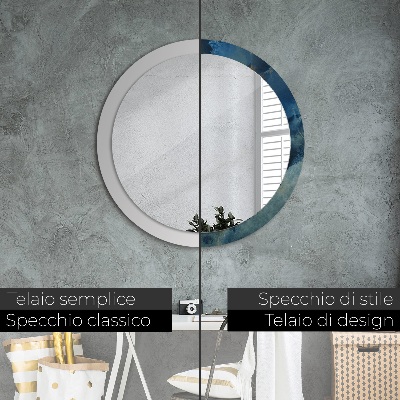 Dekorativ rund spegel Onyx marmor
