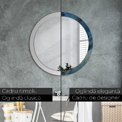 Dekorativ rund spegel Onyx marmor