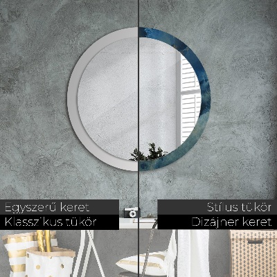 Dekorativ rund spegel Onyx marmor