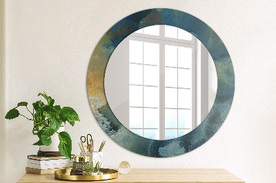 Dekorativ rund spegel Onyx marmor