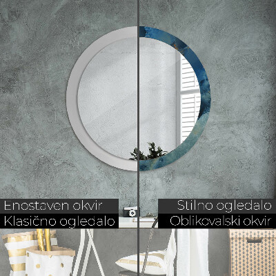 Dekorativ rund spegel Onyx marmor