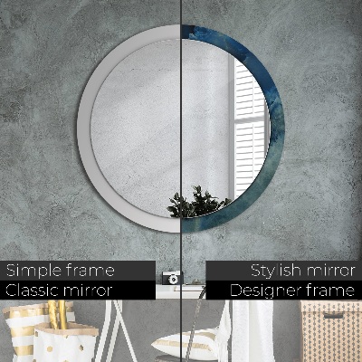 Dekorativ rund spegel Onyx marmor