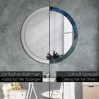 Dekorativ rund spegel Onyx marmor