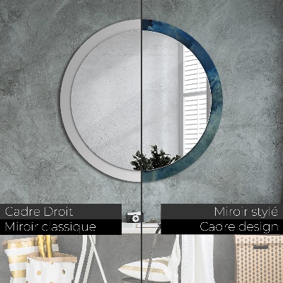 Dekorativ rund spegel Onyx marmor