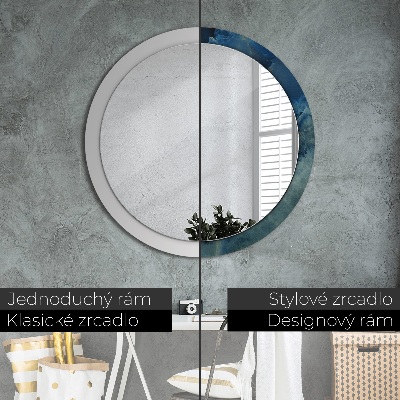 Dekorativ rund spegel Onyx marmor