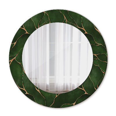 Dekorativ rund spegel Abstrakt blad