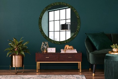 Dekorativ rund spegel Abstrakt blad
