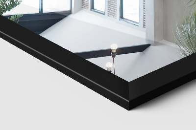 Golvspegel med svart ram 36x156 cm
