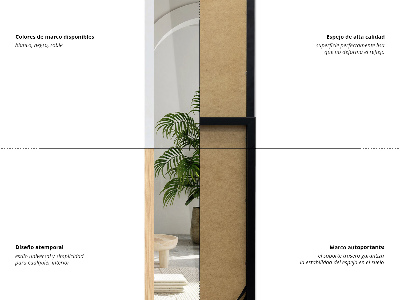 Golvspegel med ekram 36x156 cm