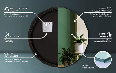 Geometrisk spegel med LED-belysning