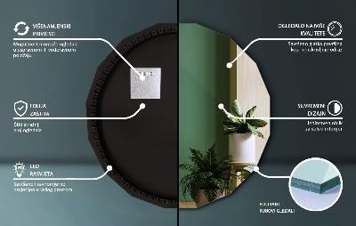 Geometrisk spegel med LED-belysning