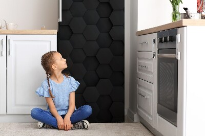 Magnetiskt kylskåp skydd Svart sexkantigt mönster