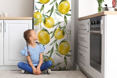 Magnetiskt kylskåp skydd Målade citroner