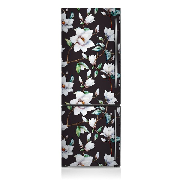 Magnetiskt kylskåp skydd Målade blommor
