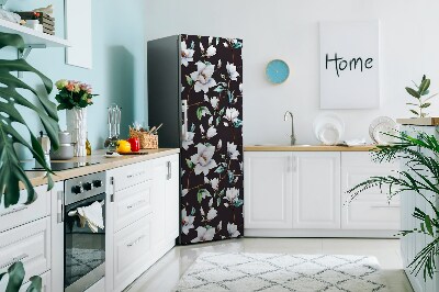 Magnetiskt kylskåp skydd Målade blommor