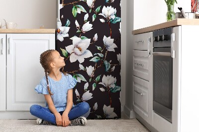 Magnetiskt kylskåp skydd Målade blommor