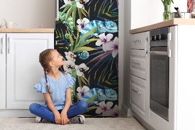 Magnetiskt kylskåp skydd Blå kameleont