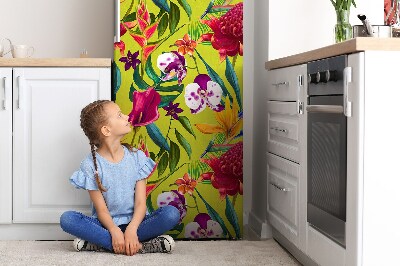 Magnetiskt kylskåpsöverdrag Målad trädgård