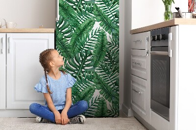 Magnetiskt kylskåpsöverdrag Monstera lämnar