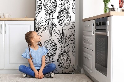 Magnetiskt kylskåpsöverdrag Ananas