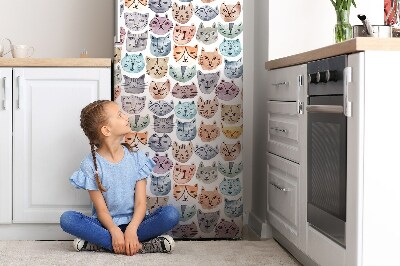 Magnetiskt kylskåpsöverdrag Akvarell katter