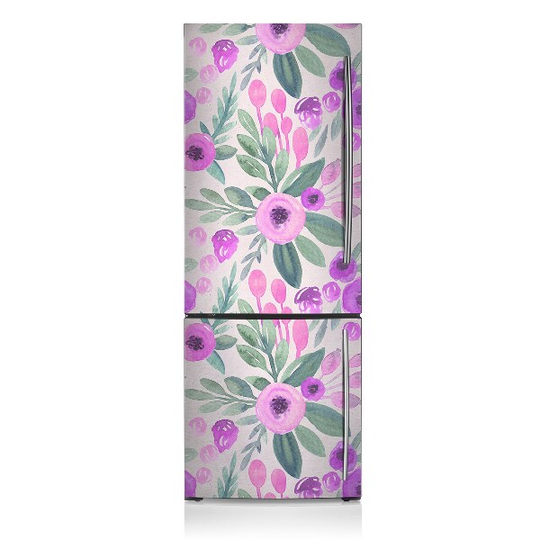 Magnetiskt kylskåpsöverdrag Blommönster
