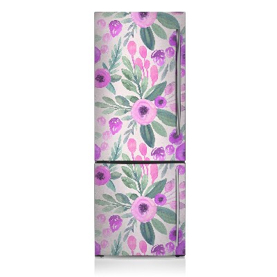 Magnetiskt kylskåpsöverdrag Blommönster
