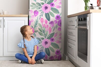 Magnetiskt kylskåpsöverdrag Blommönster